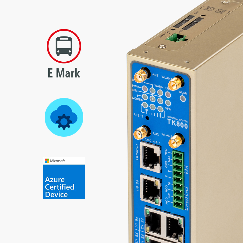 LTE WLAN Industrie Router TK800 Azure Edge
