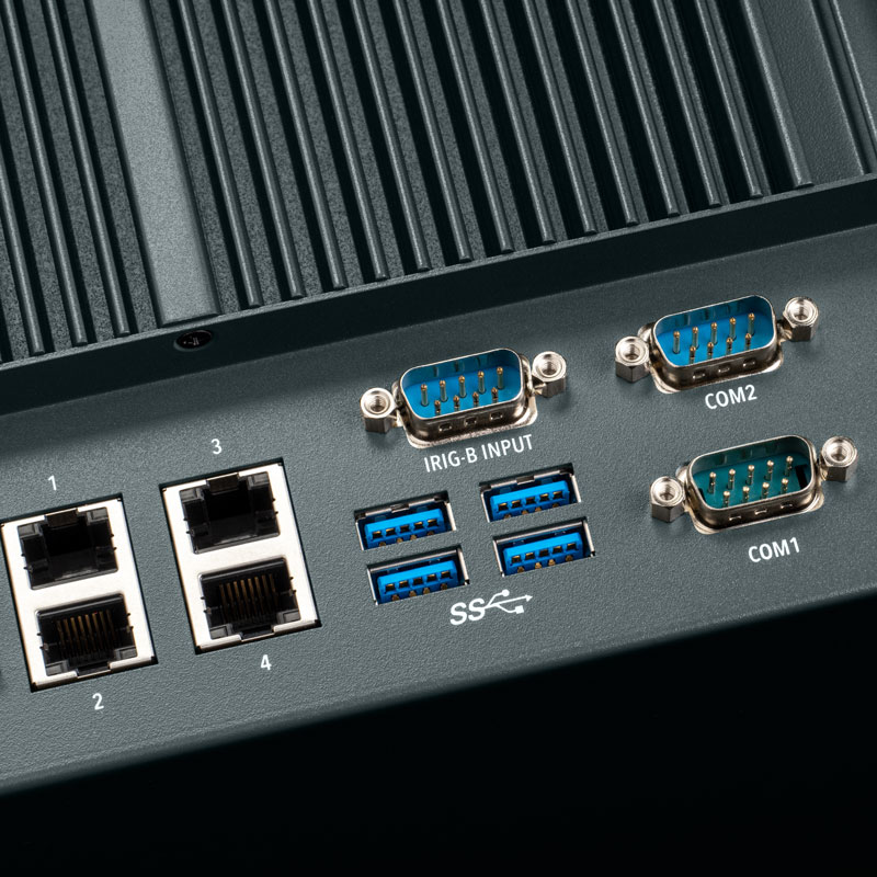 IEC 61850 19 Zoll Rackmount PC Ethernet, USB 3.0, IRIG-B und COM Schnittstellen