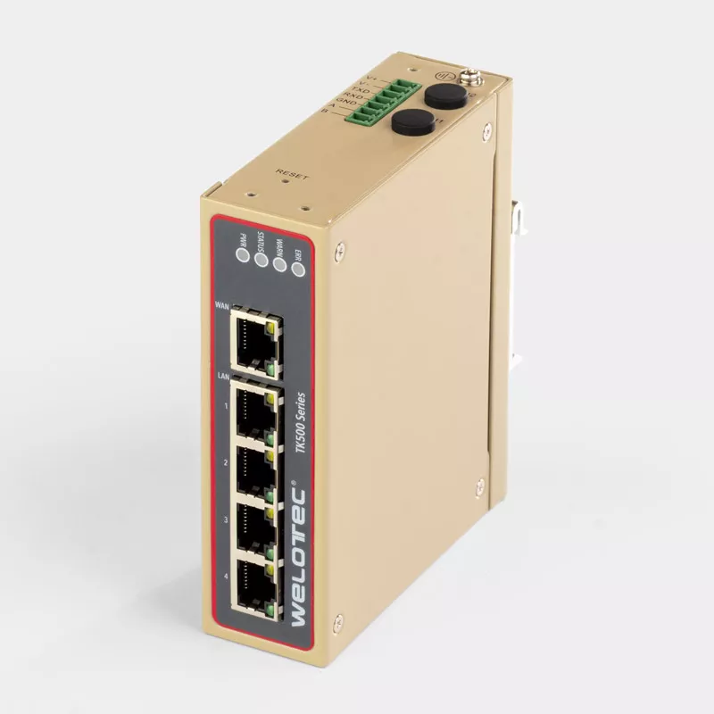 TK500 WAN Router Industrial DIN rail top front view