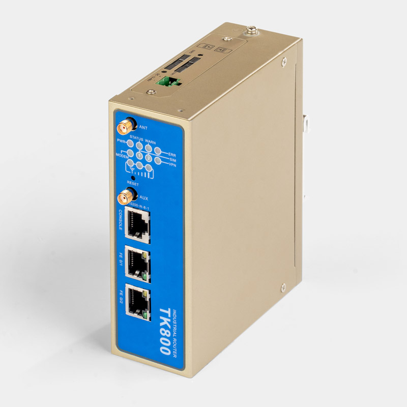 TK800 4G Router Industrial DIN rail top front view
