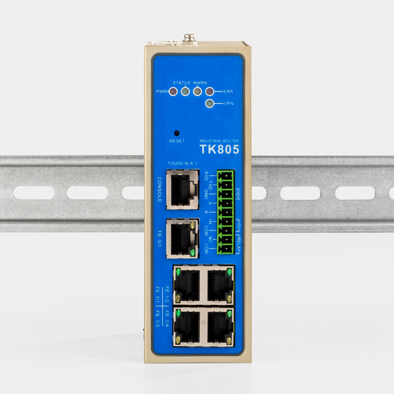 TK800 WAN Router Industrial DIN rail front view