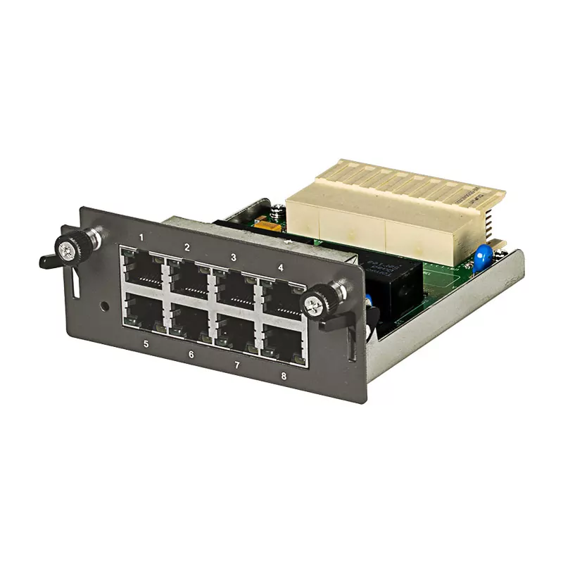 8-port Gigabit RJ45 module, supporting IEEE 1588v2 Hardware BC/TC