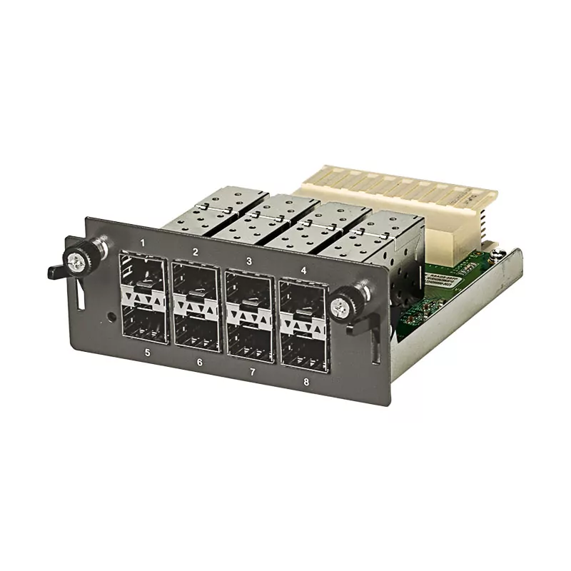 8-port Gigabit SFP module, supporting IEEE 1588v2 Hardware BC/TC